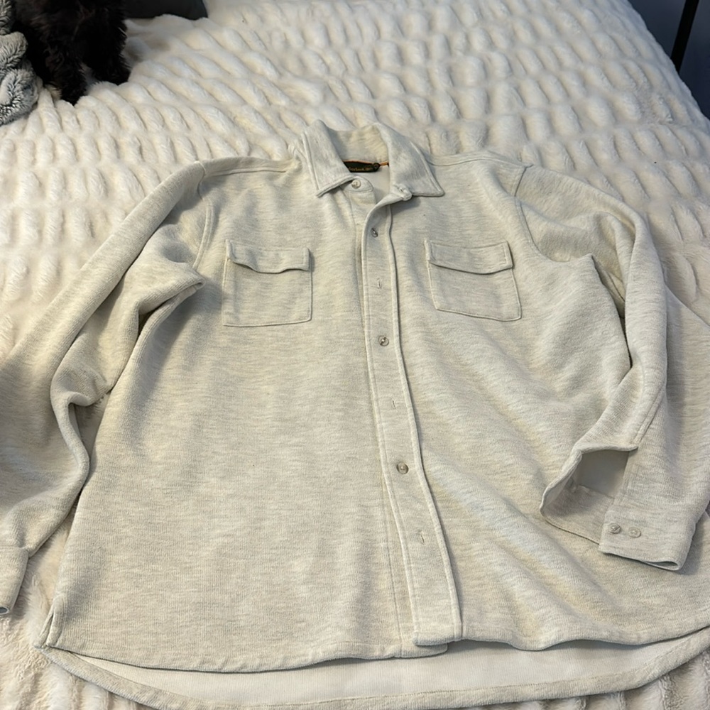 Timberland casual, loose button down, oatmeal